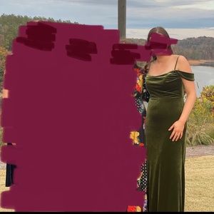 Olive Revelry Bridesmaid Dress - Sienna in Olive velvet